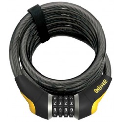 Kabelslot OnGuard Terrier - Combo GLO Code 180cm x 10mm Grijs 