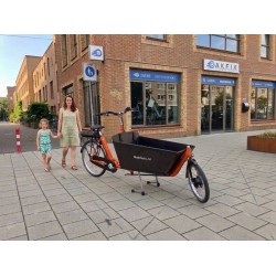 2dehands Cargo bike long bakfiets met regentent