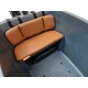 Dolly Bakfiets kussenset, model Evi, kleur cognac, 3 cm dikke skyleer bakfiets kussens