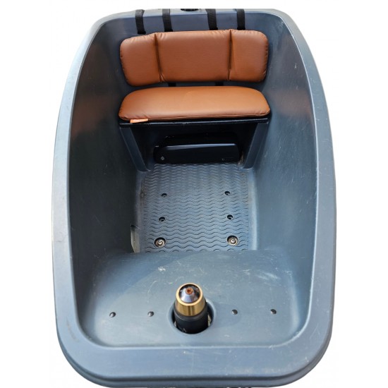 Dolly Bakfiets kussenset, model Evi, kleur cognac, 3 cm dikke skyleer bakfiets kussens