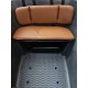 Dolly Bakfiets kussenset, model Evi, kleur cognac, 3 cm dikke skyleer bakfiets kussens