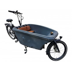 Dolly Bakfiets kussenset, model Evi, kleur cognac, 3 cm dikke skyleer bakfiets kussens