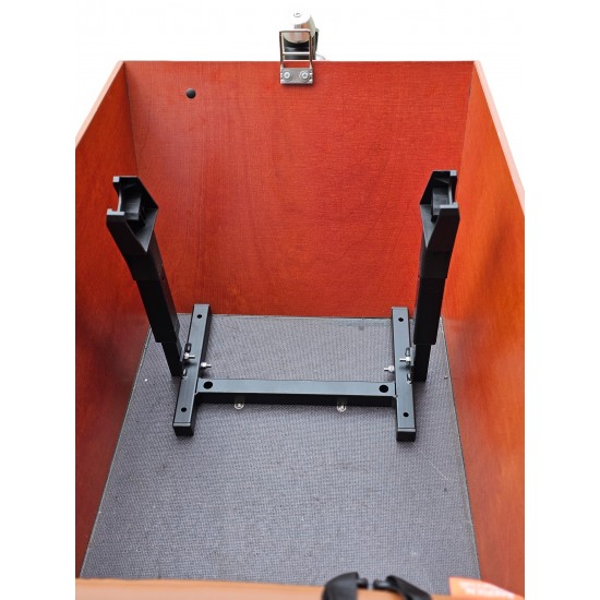 Meeverende Maxi Cosi houder, Maxi Cosi beugel, Maxi Cosi adapter, voor bakfiets Steco Mini Mee, Baby Mee geschikt voor Babboe bakfietsen, Vogue bakfietsen, Bafiets.nl bakfietsen, en nog meer