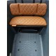 Dolly Bakfiets kussenset, model Capi, kleur cognac, 3 cm dikke skyleer bakfiets kussens