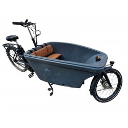 Dolly Bakfiets kussenset, model Capi, kleur cognac, 3 cm dikke skyleer bakfiets kussens