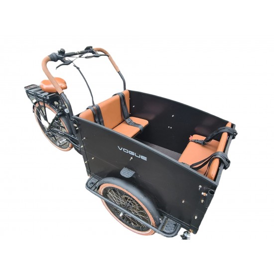 Troy Bakfiets kussenset model Evi kleur cognac
