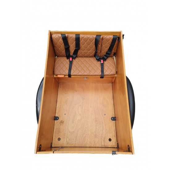Cangoo Easy bakfiets kussenset model Capi kleur cognac