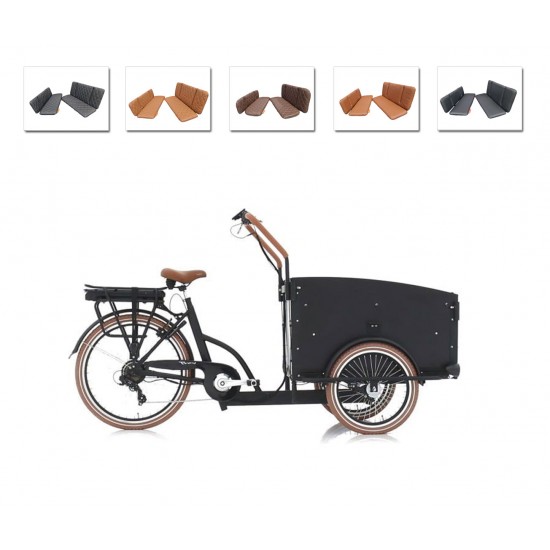 Troy Bakfiets kussenset model Evi kleur cognac