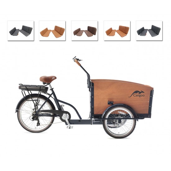 Cangoo Groovy bakfiets kussenset model Capi kleur zwart