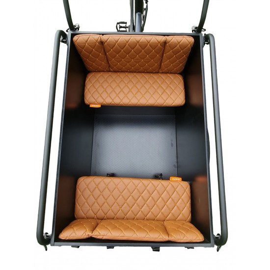 Troy bakfiets kussenset model Capi kleur cognac