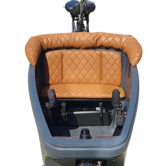 Dolly bakfiets kussenset Capi Extralux kleur cognac