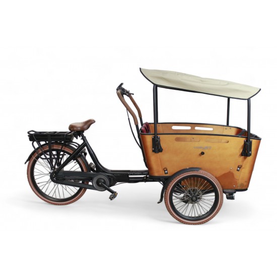 Vogue Carry 3 bakfiets zonnedak zwarte zonneluifel
