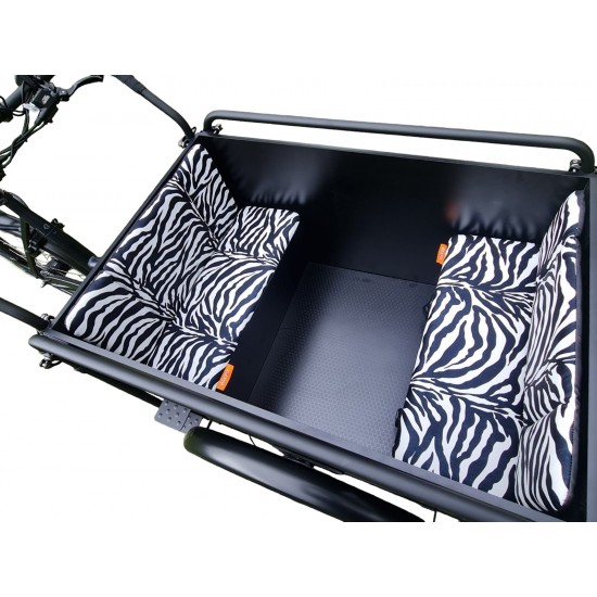 Troy Bakfiets kussenset model Evi kleur zebra
