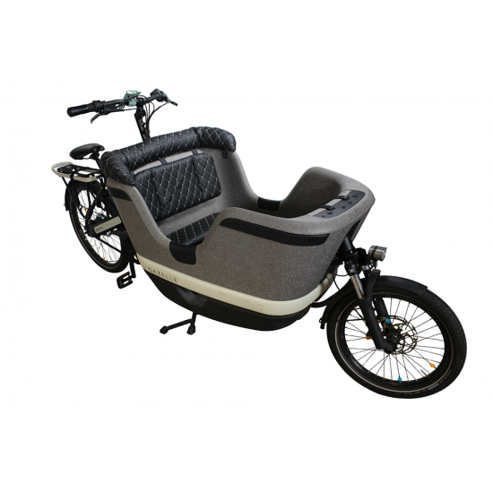 Kussenset geschikt voor Gazelle Makki model Capi kleur zwart-wit skyleer bakfiets kussens