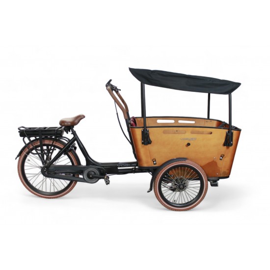 Vogue Superior 3 bakfiets zonnedak zwarte zonneluifel