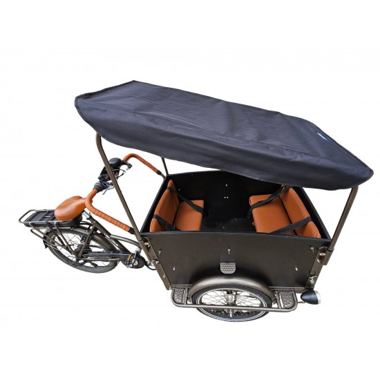 Troy bakfiets zonnedak zwarte kleur zonneluifel