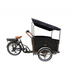 Troy bakfiets zonnedak zwarte kleur zonneluifel
