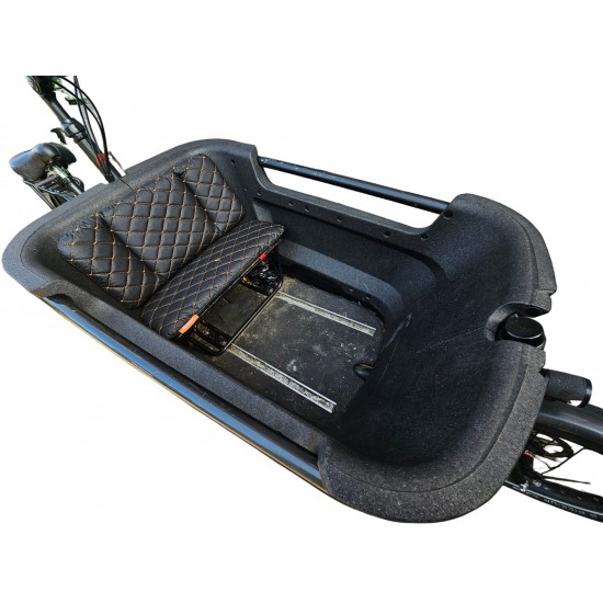 Batavus 2 kussenset, model Capi kleur zwart skyleer bakfiets kussens