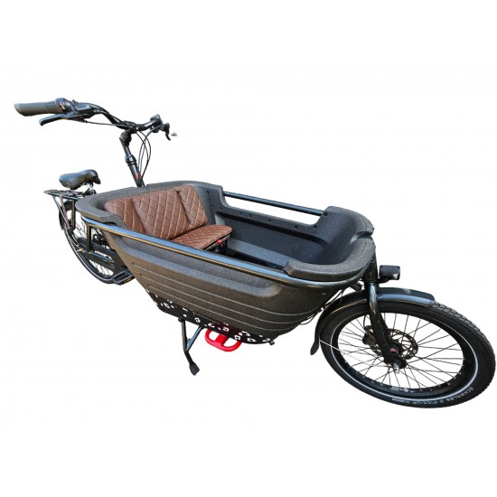 Batavus 2 kussenset, model Capi kleur donkerbruin skyleer bakfiets kussens