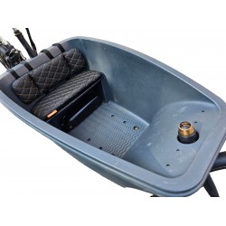 Dolly Bakfiets kussenset, model Capi, kleur zwart, 3 cm dikke skyleer bakfiets kussens
