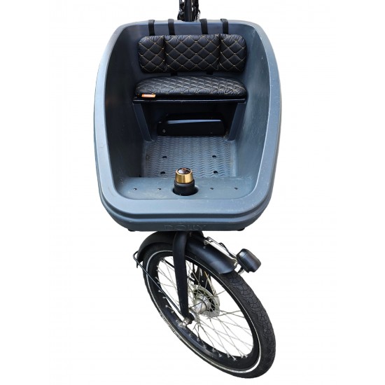Dolly Bakfiets kussenset, model Capi, kleur zwart, 3 cm dikke skyleer bakfiets kussens
