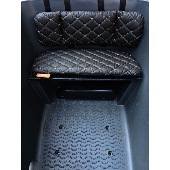 Dolly Bakfiets kussenset, model Capi, kleur zwart, 3 cm dikke skyleer bakfiets kussens