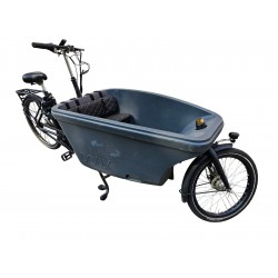 Dolly Bakfiets kussenset, model Capi, kleur zwart, 3 cm dikke skyleer bakfiets kussens