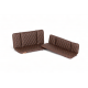Babboe City kussenset model Capi  kleur donkerbruin