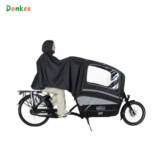 Poncho geschikt voor Gazelle Cabby bakfiets kleur zwart