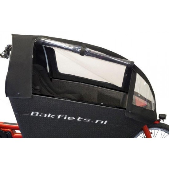 Bakfiets.nl CargoBike Shepherd Bakfiets waterdichte regentent extra hoog zwart