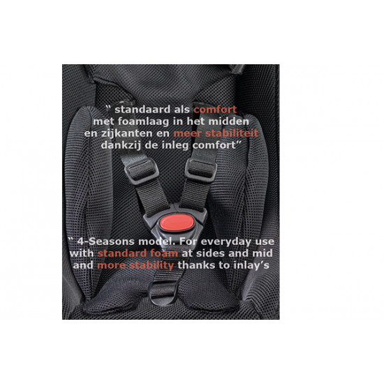 Melia bakfiets peuterschaal Comfort Plus 7 t/m 18 mnd 4S - 5 punts Incl. Kussenverkleiner
