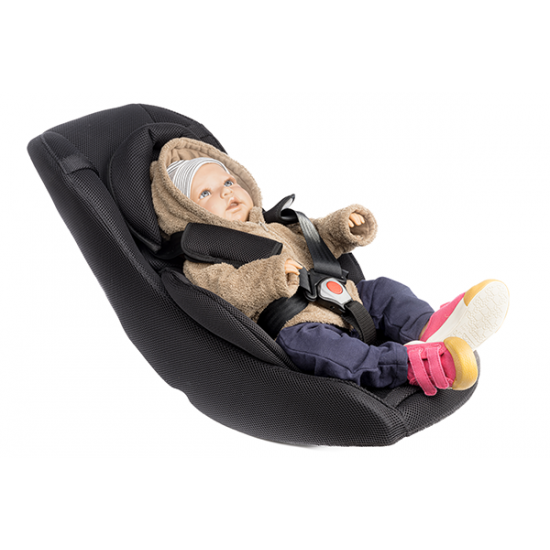 Melia bakfiets babyschaal comfort Plus 2-9 maanden 5 punts bevestiging zwart