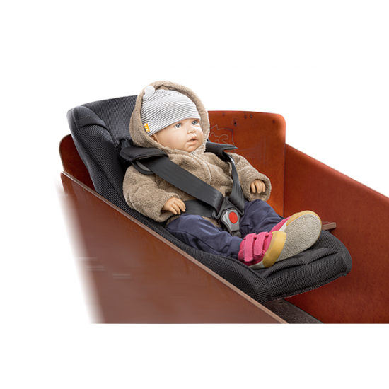 Melia bakfiets babyschaal comfort 2-9 maanden 5 punts bevestiging zwart