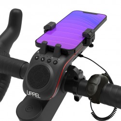 Oplaadbare Fiets Telefoonhouder Met Bluetooth Speaker Fietsbel Fiets Licht 5000Mah Voorlamp Fiets Accessoires