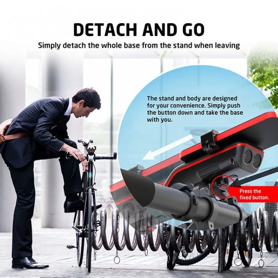 Oplaadbare Fiets Telefoonhouder Met Bluetooth Speaker Fietsbel Fiets Licht 5000Mah Voorlamp Fiets Accessoires